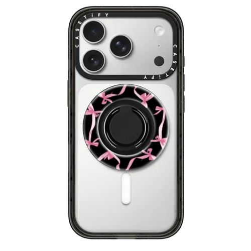 Organza Ribbons | Snappy Ring Holder / Snappy Mirror Ring Holder MagSafe Compatible / Silver | Image 1