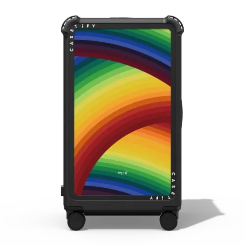 Rainbow (ARC) | 29" Check-In Trunk Suitcase / Bounce Suitcase / Matte Black | Image 1