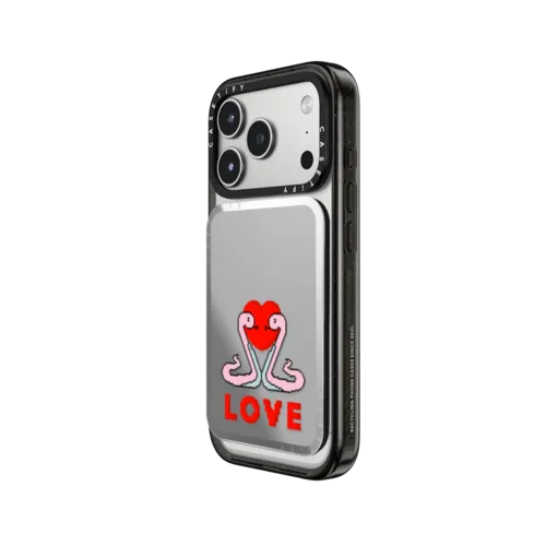 Pixel Snake | Snappy Cardholder Stand / Snappy Mirror Cardholder Stand MagSafe Compatible / Silver | Image 2