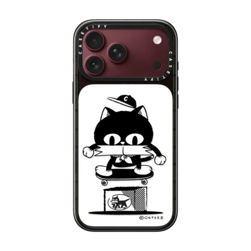 Skateboarding is fun | iPhone 18 Pro Max / Impact Case MagSafe Compatible - Glossy / Glossy Black | Image 1
