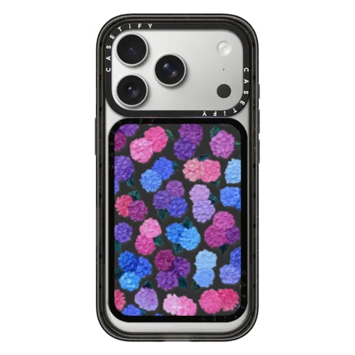 Endless Summer Hydrangeas | Snappy Cardholder Stand / Snappy Cardholder Stand MagSafe Compatible / Black | Image 1