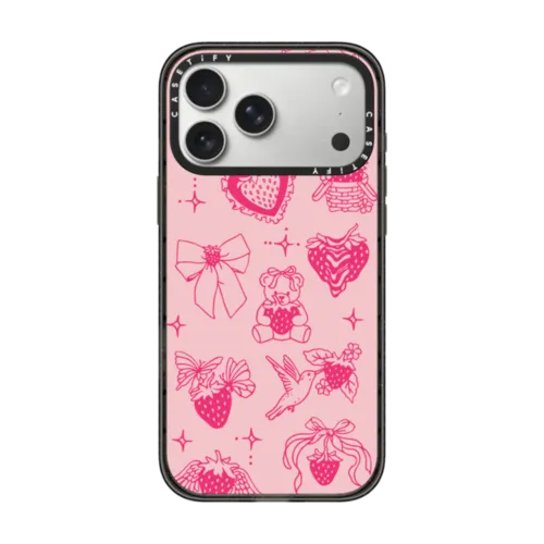 Strawberry Tattoo Flash | iPhone 17 Pro Max / Impact Case MagSafe Compatible / Black | Image 1