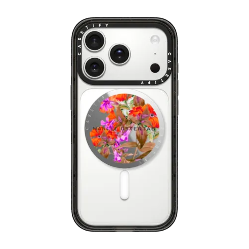 Burning Flowers | Snappy Grip Stand / Snappy Mirror Grip Stand MagSafe Compatible / Silver | Image 1