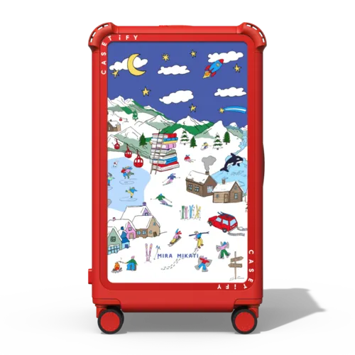 Winter Wonderland | 29" Check-In Trunk Suitcase / Bounce Suitcase / Cherry Red | Image 1