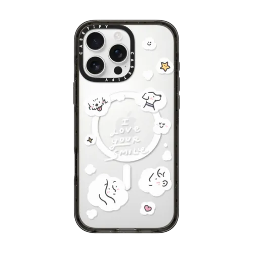 I love your smile by ReenP | iPhone 16 Pro Max / Impact Case MagSafe Compatible / Black | Image 1