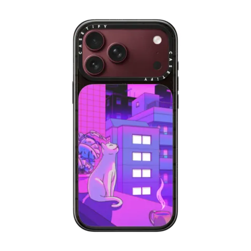 Under The Neon Moon | iPhone 18 Pro Max / Impact Case MagSafe Compatible - Glossy / Glossy Black | Image 1