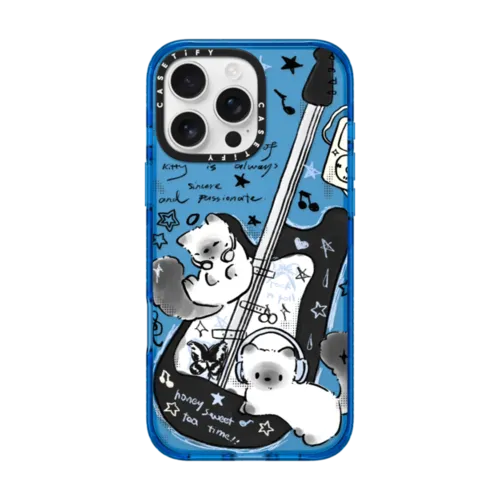 My cat is Rockstar | iPhone 16 Pro Max / Impact Case / Sky Blue | Image 1