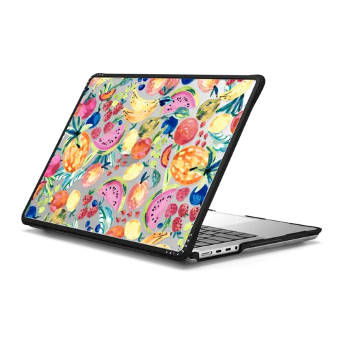 WATERCOLOR FRUIT by show me your mumu | MacBook Pro 14-inch (M1 - M5) / MacBook Impact Case / Black | Image 1