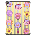 Pansy Stripe | iPad Air 11-inch (M2 - M4) / iPad Impact Case / Black | Image 1