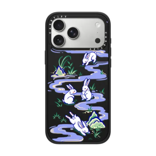 Water Rabbit by Georgina Leung | iPhone 17 Pro Max / Impact Case MagSafe Compatible / Matte Black | Image 1