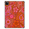Retro Flower Power by Illustrated By Charlie | iPad Pro 11-inch (3rd/4th gen) / iPad Impact Case / Black | Image 1
