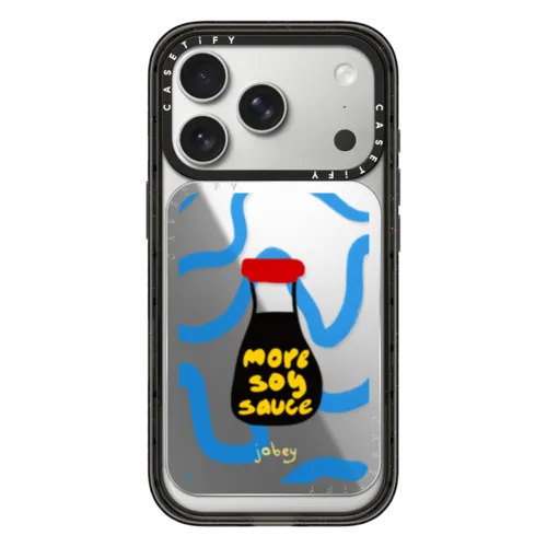 I Need More Soy Sauce | Snappy Cardholder Stand / Snappy Mirror Cardholder Stand MagSafe Compatible / Silver | Image 1