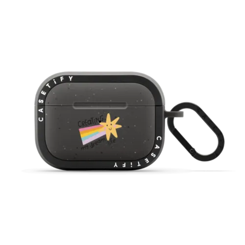 Dreamer by Laura Jane Illustrations | AirPods Pro 2 / Earbuds Bounce Case / Matte Charcoal | Image 1