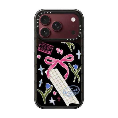 Ribbons And Tulips | iPhone 18 Pro / Impact Case MagSafe Compatible - Glossy / Glossy Black | Image 1
