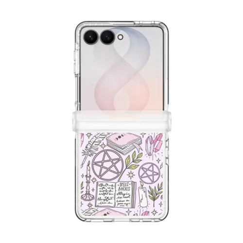 Witch Grimoire | Galaxy Z Flip8 / Impact Clear Magnetic Case / Clear | Image 1