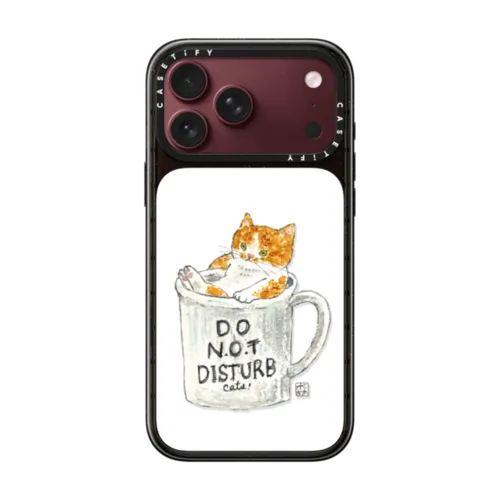 Do not disturb cats! | iPhone 18 Pro Max / Impact Case MagSafe Compatible - Glossy / Glossy Black | Image 1