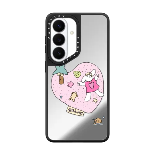 Relax | Galaxy S26 / Mirror Magnetic Case / Silver on Black | Image 1