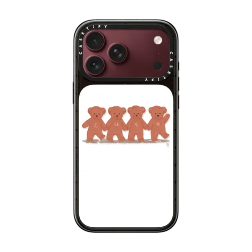 Cute Bear Friends | iPhone 18 Pro Max / Impact Case MagSafe Compatible - Glossy / Glossy Black | Image 1