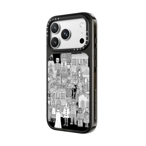 vintage halloween black white transparent | iPhone 18 Pro Max / Impact Case MagSafe Compatible - Glossy / Glossy Black | Image 2