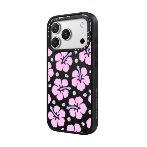 Pearl Hibiscus | iPhone 17 Pro Max / Impact Case MagSafe Compatible / Matte Black | Image 2