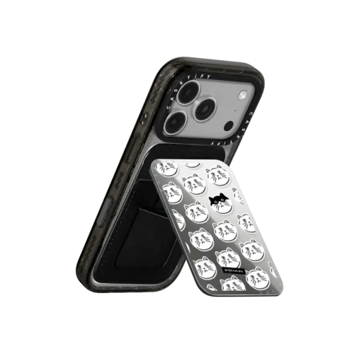 HEADS OF CATS | Snappy Cardholder Stand / Snappy Mirror Cardholder Stand MagSafe Compatible / Silver | Image 3