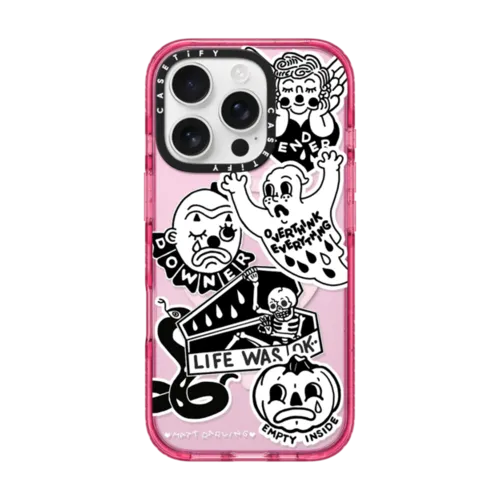 matt darling sticker case | iPhone 16 Pro / Impact Case MagSafe Compatible / Pink Fizz | Image 1