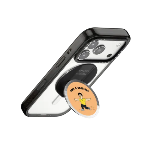 HAVE A GOOD DAY | Snappy Grip Stand / Snappy Mirror Grip Stand MagSafe Compatible / Silver | Image 3