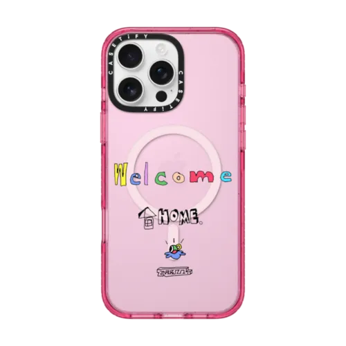 ZiBEZI Welcome Home Case | iPhone 16 Pro Max / Impact Case MagSafe Compatible / Pink Fizz | Image 1