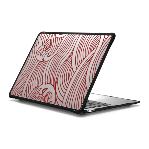 Red Auspicious Cloud MacBook Case | MacBook Air 13-inch (M1 / Intel) / MacBook Impact Case / Black | Image 1