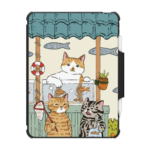 Cats Fish Store | iPad Pro 11-inch (3rd/4th gen) / iPad Impact Folio Case / Black | Image 1