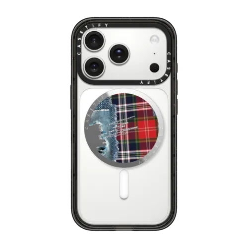 Plaid Disorder Snappy Grip Stand | Snappy Grip Stand / Snappy Mirror Grip Stand MagSafe Compatible / Silver | Image 1