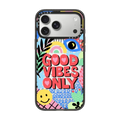 Positivity Mindset Quote - Good Vibes Only - Positive Energy | iPhone 17 Pro Max / Impact Case MagSafe Compatible / Black | Image 1
