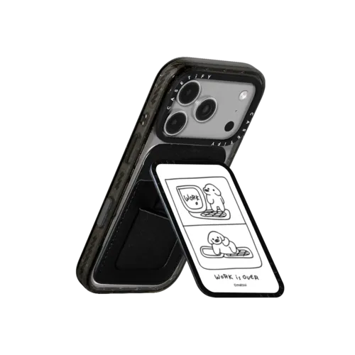 WORK is OVER | Snappy Cardholder Stand / Snappy Cardholder Stand MagSafe Compatible / Black | Image 3