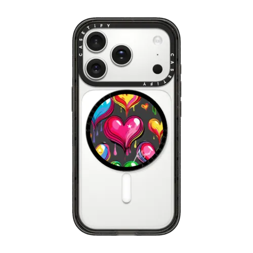 Dripping Hearts | Snappy Grip Stand / Snappy Grip Stand MagSafe Compatible / Black | Image 1