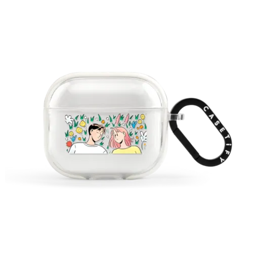 Flowery day by Grim B | AirPods (3rd Generation) / Earbuds Impact Case / Frost | Image 1