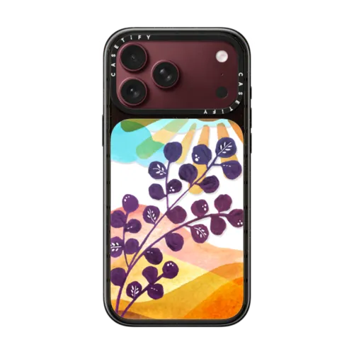 Modern Foliage Escape 1 phone case | iPhone 18 Pro Max / Impact Case MagSafe Compatible - Glossy / Glossy Black | Image 1