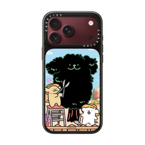 Maltese Tree Case | iPhone 18 Pro Max / Impact Case MagSafe Compatible - Glossy / Glossy Black | Image 1