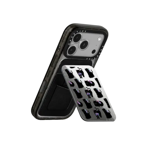 MANY CATS | Snappy Cardholder Stand / Snappy Mirror Cardholder Stand MagSafe Compatible / Silver | Image 3