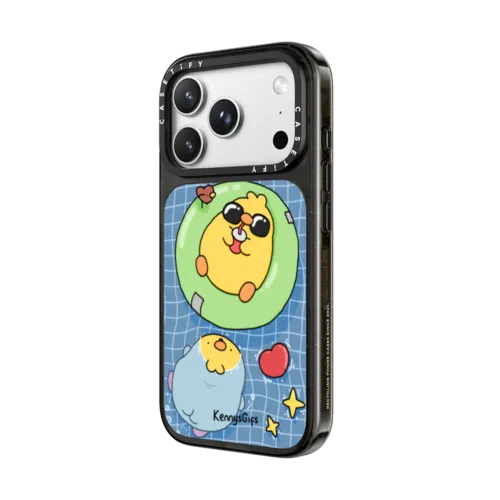Pool Birb | iPhone 18 Pro Max / Impact Case MagSafe Compatible - Glossy / Glossy Black | Image 2