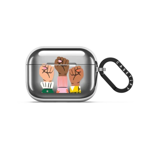 POWERFUL Airpods by Black Lamb Studio | AirPods Pro 3 / Earbuds Mirror Case / Silver | Image 1
