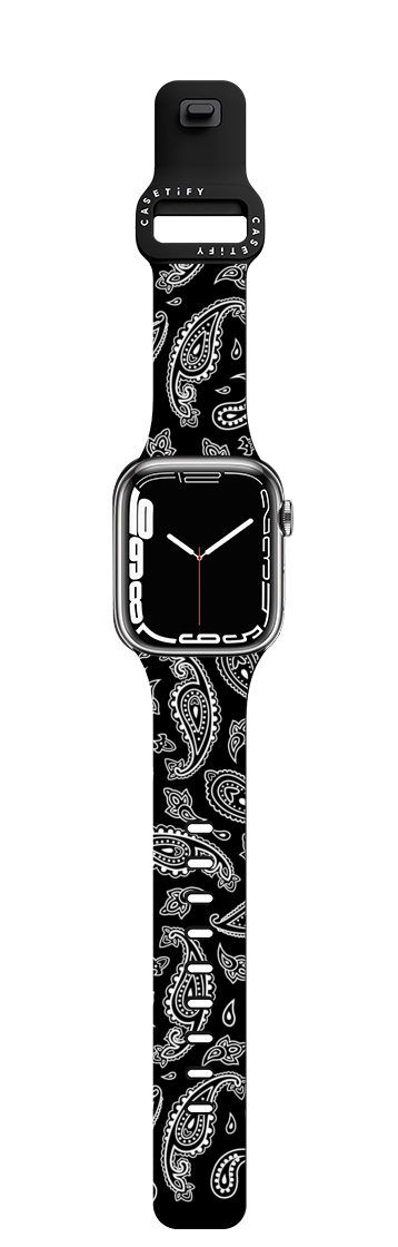 BANDANA PAISLEY | Apple Watch Series 7-9 (45mm) / Impact Band / Black | Image 1