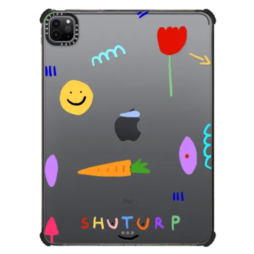 DOODLES | iPad Pro 11-inch (3rd/4th gen) / iPad Impact Case / Black | Image 1