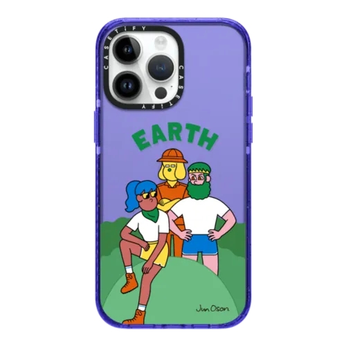 Hiking iPhone Case | iPhone 14 Pro Max / Impact Case / Peri Purple | Image 1