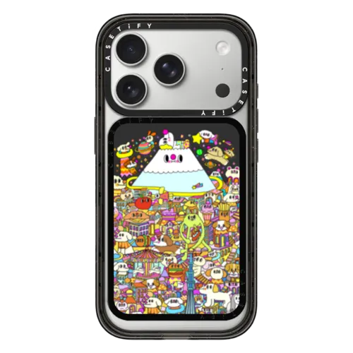 Poodle Dreams at Mount Fuji | Snappy Cardholder Stand / Snappy Cardholder Stand MagSafe Compatible / Black | Image 1