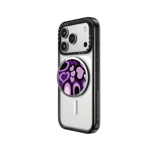 Y2k Purple Heart Snappy Grip Stand | Snappy Grip Stand / Snappy Mirror Grip Stand MagSafe Compatible / Silver | Image 2