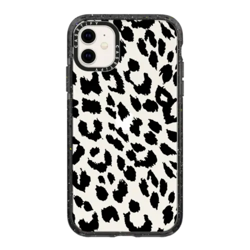 Lacie Leopard | iPhone 11 / Impact Case / Black | Image 1