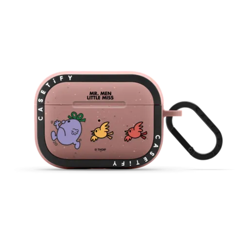 Little Miss Naughty Earbuds Case | AirPods Pro 2 / Earbuds Bounce Case / Matte Dusty Rose | Image 1