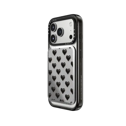 black hearts | Snappy Cardholder Stand / Snappy Mirror Cardholder Stand MagSafe Compatible / Silver | Image 2