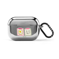 Egg Cat | AirPods Pro 2 / Earbuds Mirror Case / Silver | Image 1