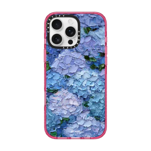 Moonlight Hydrangeas | iPhone 16 Pro Max / Impact Case MagSafe Compatible / Pink Fizz | Image 1